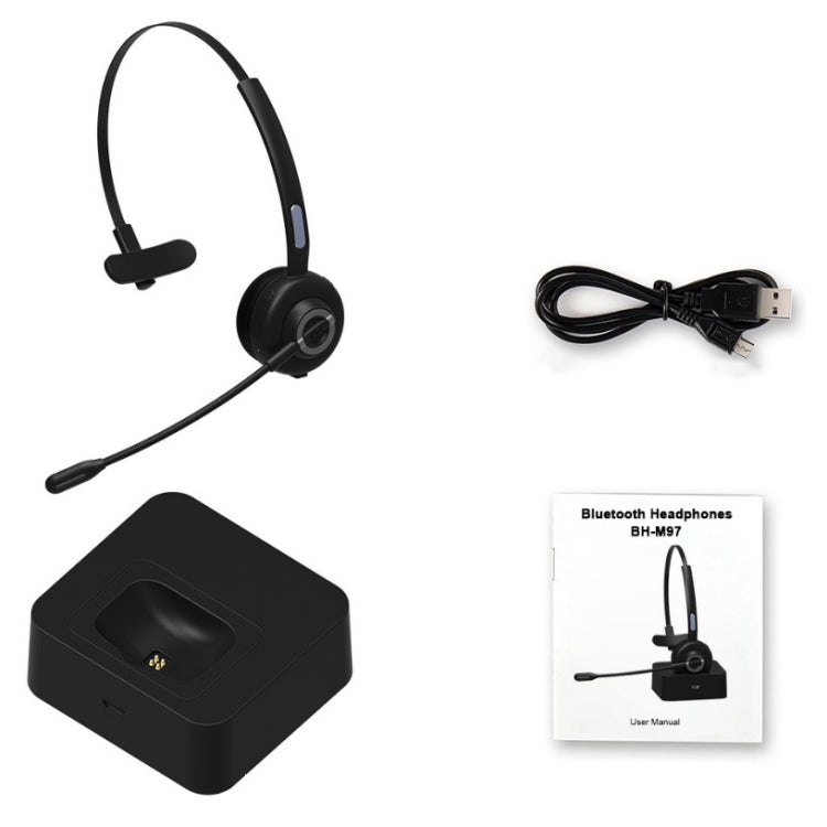 M97 Bluetooth 5.0 Headset Mono Bluetooth Earphone With Charging Base - Headset & Headphone by PMC TechLife | Online Shopping South Africa | PMC TechLife