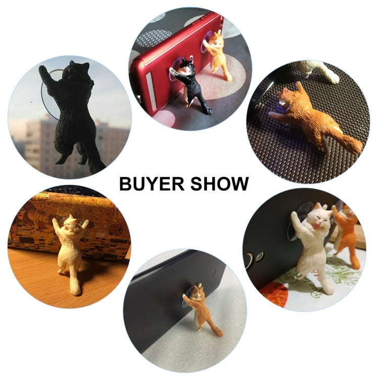 60 PCS Sucker Design Cute Cat Smartphone Holder(Black) - Desktop Holder by PMC TechLife | Online Shopping South Africa | PMC TechLife