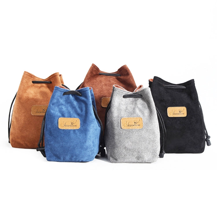 S.C.COTTON Liner Shockproof Digital Protection Portable SLR Lens Bag Micro Single Camera Bag Square Brown M - free shipping - PMC TechLife - Order now!