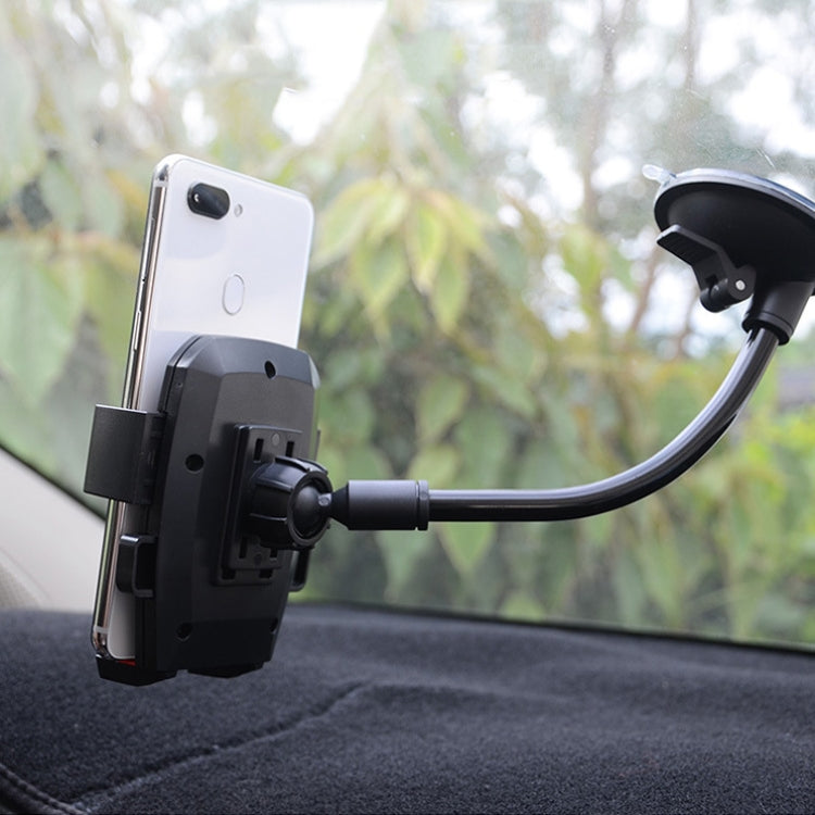 Car Windshield Automatic Lock Phone Holder(Black) - Car Holders by PMC TechLife | Online Shopping South Africa | PMC TechLife