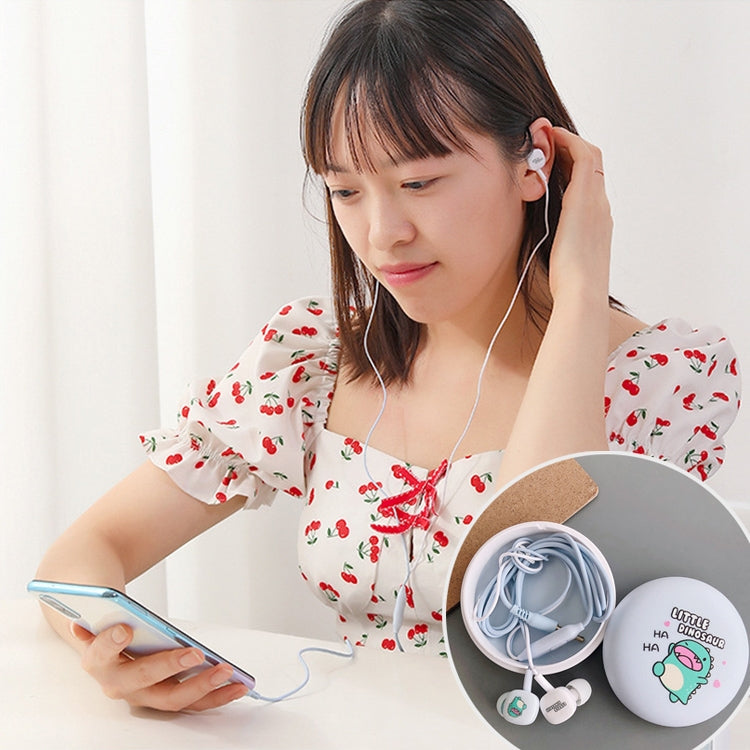 2 Pairs Cartoon Pattern Heavy Bass In-Ear Headphones Universal Wired Headphones with Microphone(Black) - In Ear Wired Earphone by PMC TechLife | Online Shopping South Africa | PMC TechLife