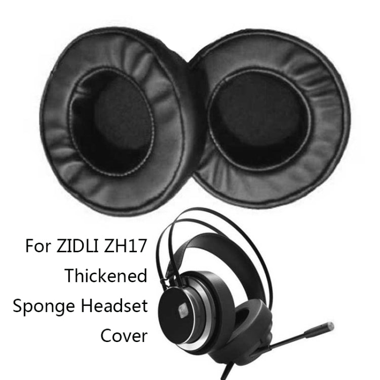 2 PCS For ZIDLI ZH17 Thickened Sponge Headset Cover(Black) - Earmuff & Pad by PMC TechLife | Online Shopping South Africa | PMC TechLife