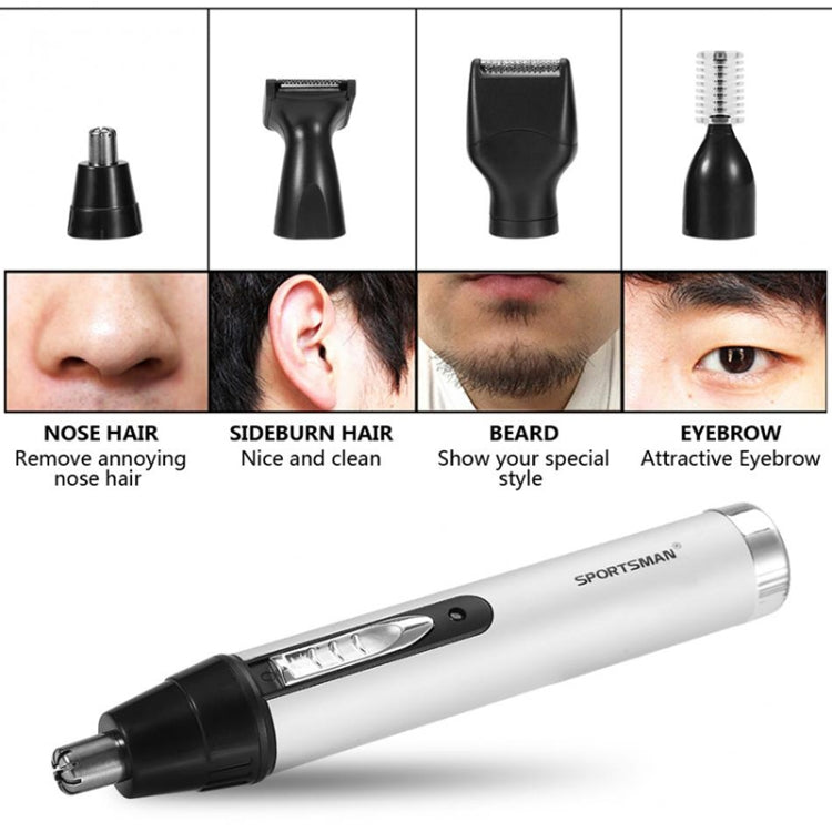 SPORTSMAN SM-418 Electric Mini Shaving Eyebrows Hair Nose Hair Trimmer USB(White) - free shipping - PMC TechLife - Order now!