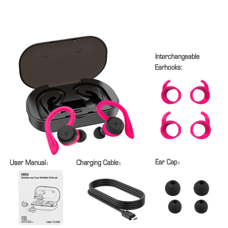 BE1032 Ear-mounted Waterproof Sports TWS Wireless Bluetooth Earphone(Black) - TWS Earphone by PMC TechLife | Online Shopping South Africa | PMC TechLife