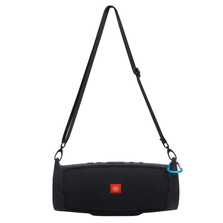 For JBL Charge 4 Bluetooth Speaker Portable Silicone Protective Cover with Shoulder Strap & Carabiner(Navy Blue) - Protective Case by PMC TechLife | Online Shopping South Africa | PMC TechLife