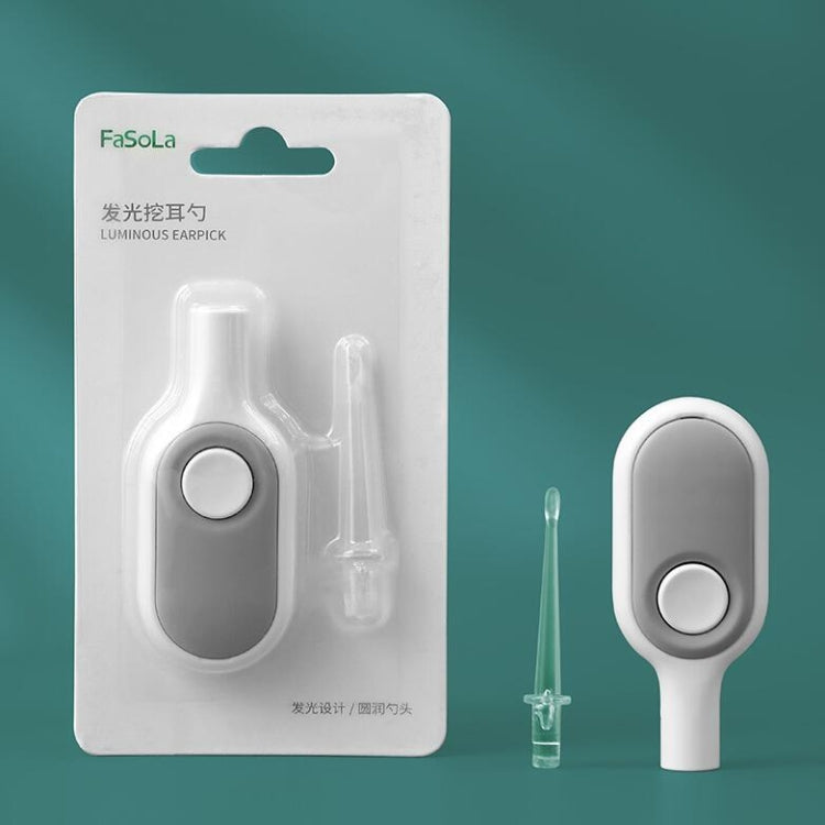 2 PCS Fasola DZ-477 Luminous Illuminated Ear Picker Child Safety Soft Head Ear Picker(Beige Gray) - Ear Care Tools by PMC TechLife | Online Shopping South Africa | PMC TechLife