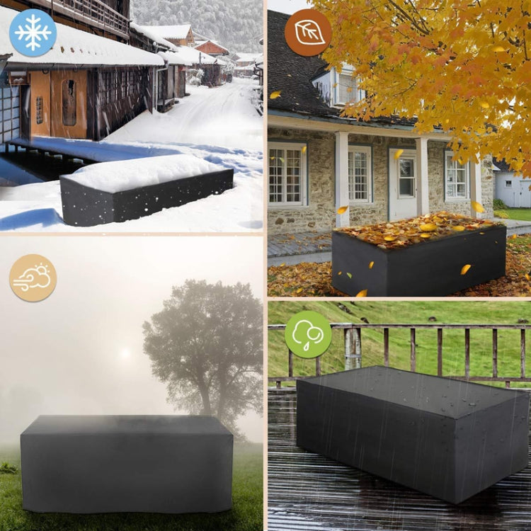 Outdoor Oxford Cloth Furniture Cover Garden Dustproof Waterproof And UV-Proof Table And Chair Protective Cover, Size: 250x200x80cm(Black) - Dust Covers by PMC TechLife | Online Shopping South Africa | PMC TechLife