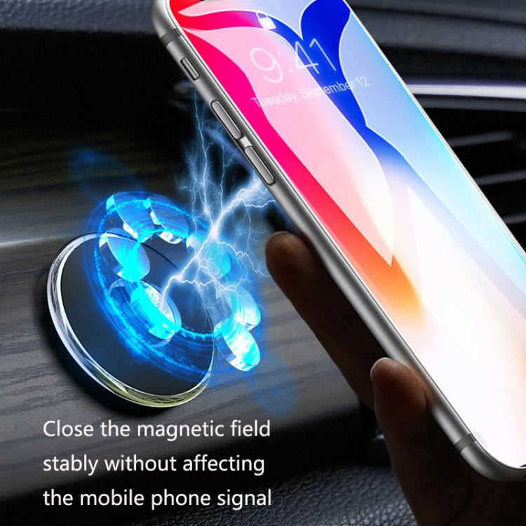 Q6 Car Magnetic Mobile Phone Holder Round Car Dashboard Navigation Bracket(Silver) - Car Holders by PMC TechLife | Online Shopping South Africa | PMC TechLife