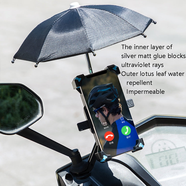CYCLINGBOX Bicycle Mobile Phone Bracket With Parasol Rider Mobile Phone Frame, Style: Handlebar Installation (Black) - free shipping - PMC TechLife - Order now!