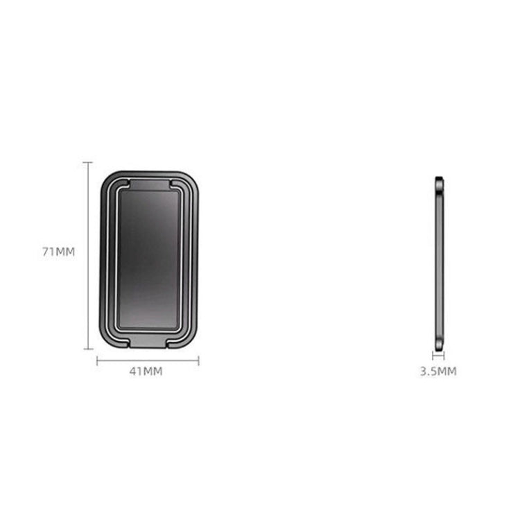 Square Folding Metal Holder Rotating Back Stick Desktop Phone Ring Holder(Black) - Ring Holder by PMC TechLife | Online Shopping South Africa | PMC TechLife