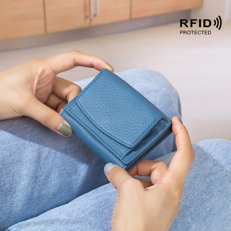 CL-2753 Leather RFID Short Coin Purse Wallet(Black) - free shipping - PMC TechLife - Order now!