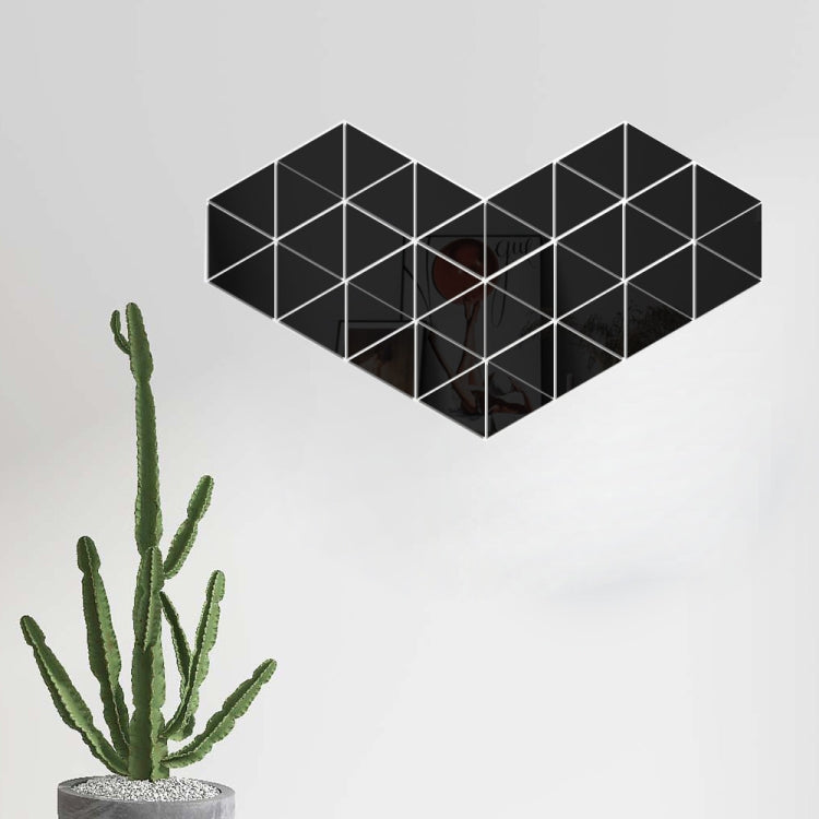 Ym300 16 PCS / Set Home Personal Wall Stickers DIY Acrylic Wall Decorative Mirror(Quartet Silver) - Decorative Mirrors by PMC TechLife | Online Shopping South Africa | PMC TechLife
