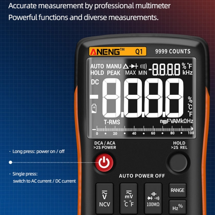 ANENG AN-Q1 Automatic High-Precision Intelligent Digital Multimeter, Specification: Standard(Red) - free shipping - PMC TechLife - Order now!