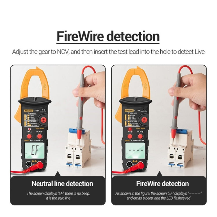 ANENG ST184 Automatically Identify Clamp-On Smart Digital Multimeter(Red) - free shipping - PMC TechLife - Order now!