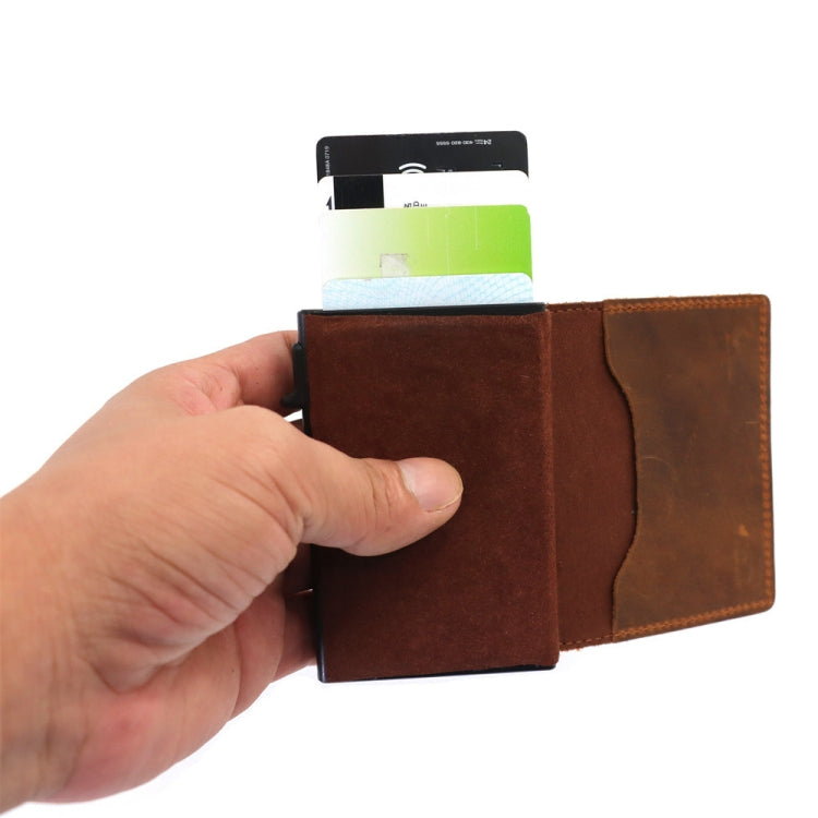 Anti-Theft Positioning Wallet Men Card Holder Mini Wallets For Airtag(Cowhide Carbon Fiber) - Wallet Series by PMC TechLife | Online Shopping South Africa | PMC TechLife