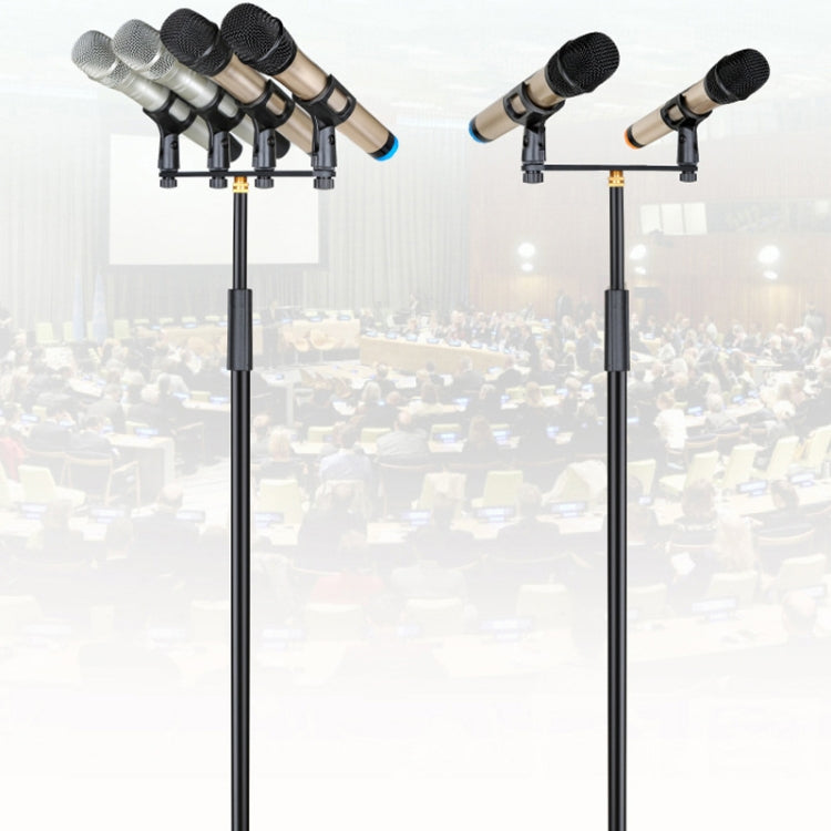 A18 Four-headed Microphone Clip Aluminum Pole Microphone Accessories - free shipping - PMC TechLife - Order now!