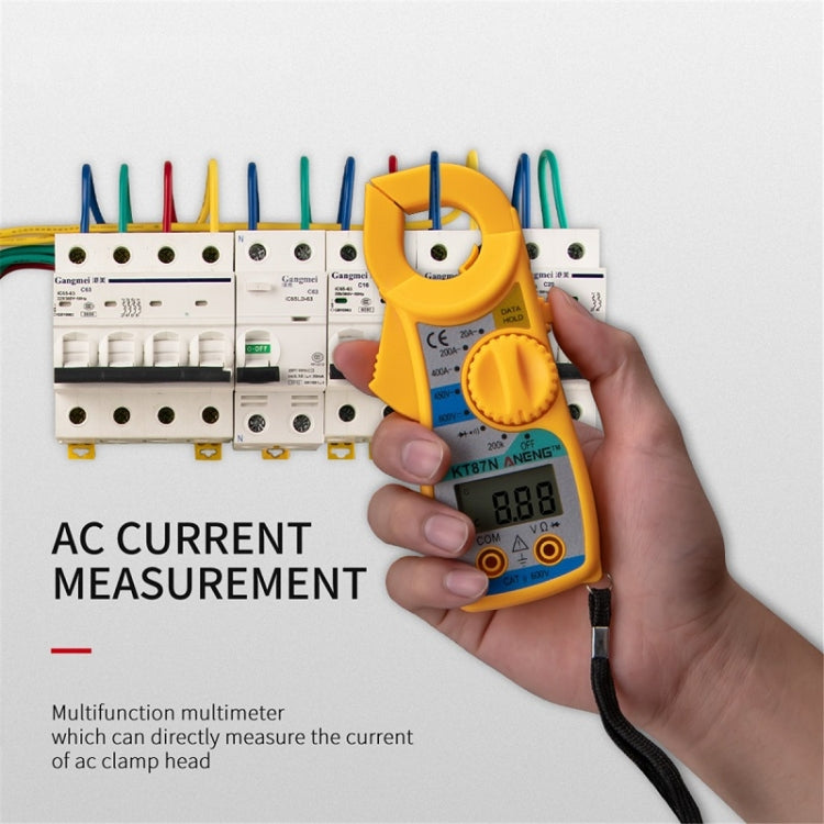 ANENG KT-87N Clamp Voltage And Current Measuring Multimeter(Yellow) - Digital Multimeter by ANENG | Online Shopping South Africa | PMC TechLife | Buy Now Pay Later Mobicred