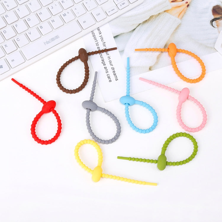 20 PCS Silicone Data Cable Storage Strap Cable Organizer(Pink) - Cable Organizer by PMC TechLife | Online Shopping South Africa | PMC TechLife