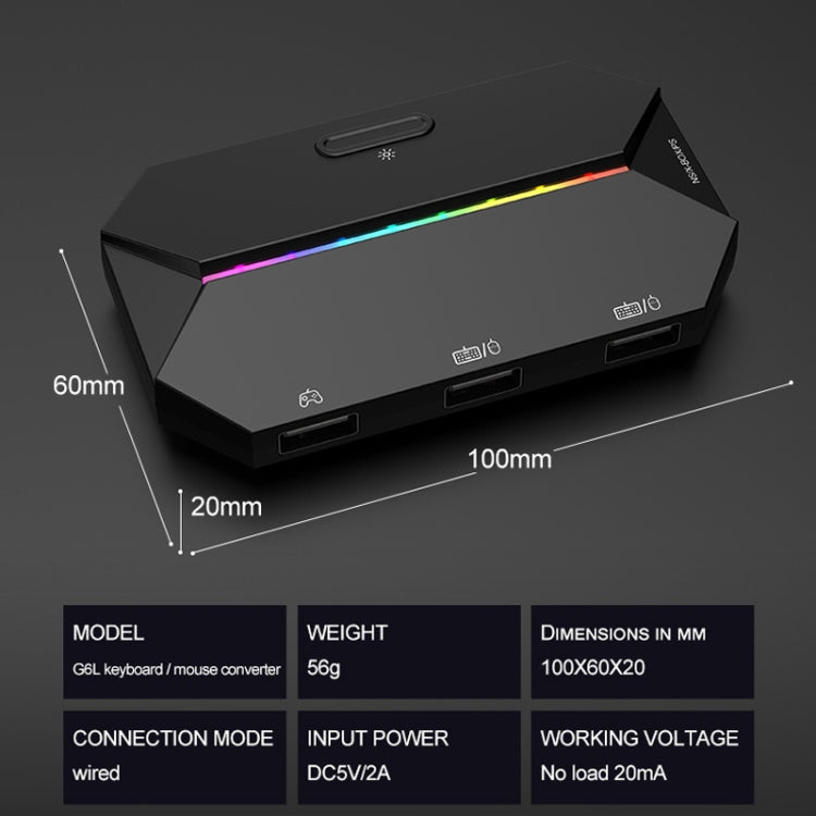 ZIYOU LANG G6L Gamepad To Keyboard Mouse Converter For Nintendo Switch / Xbox / PS4,Specification: Host - Converter & Adapter by ZIYOU LANG | Online Shopping South Africa | PMC TechLife | Buy Now Pay Later Mobicred