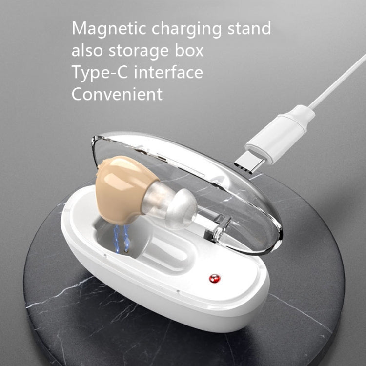Elderly Sound Amplifier Portable Ear Canal Rechargeable Hearing Aid, Specification: US Plug(Skin Color) - Hearing Aids by PMC TechLife | Online Shopping South Africa | PMC TechLife