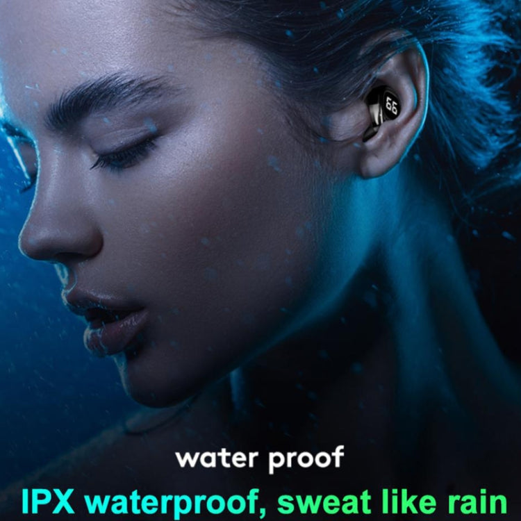 F6 Bluetooth Headset Mini Invisible Ear Business Digital Display Earphone(White) - Bluetooth Earphone by PMC TechLife | Online Shopping South Africa | PMC TechLife