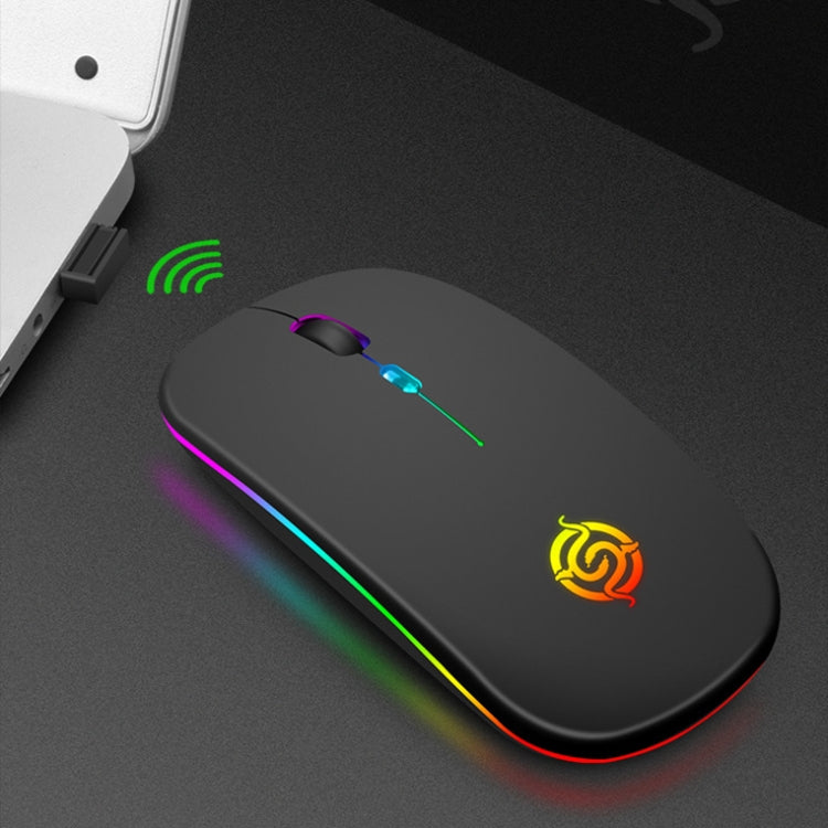 K-Snake BM110 RGB Lighting Effect Wireless Bluetooth Mouse(Silver) - Wireless Mice by K-Snake | Online Shopping South Africa | PMC TechLife