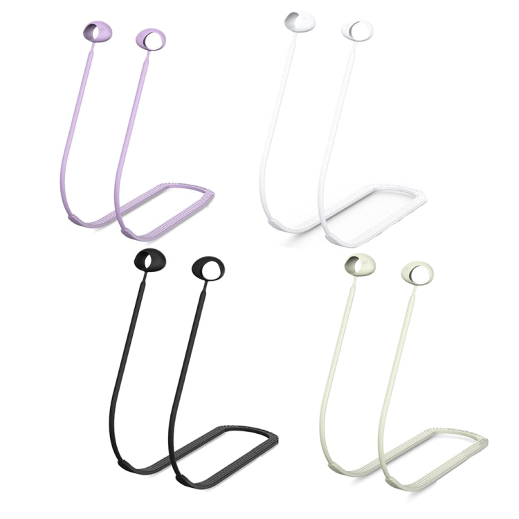 2 PCS Bluetooth Earphone Silicone Anti-Lost Cord For Samsung Glaxy Buds 2(Night Light Taro Purple) - Anti-lost & Holder by PMC TechLife | Online Shopping South Africa | PMC TechLife
