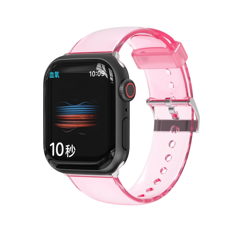 TPU Fuel Injection Watch Band For Apple Watch Series 7 45mm /6&SE&5&4 44mm /3&2&1 42mm(Transparent Orange) - Watch Bands by null | Online Shopping South Africa | PMC TechLife | Buy Now Pay Later Mobicred