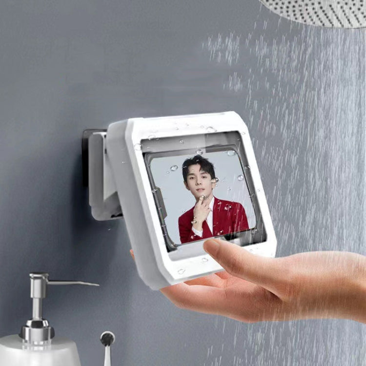 Retractable Rotating Bathroom Waterproof Mobile Phone Box Wall Mount Mobile Phone Holder(Green) - Hand-Sticking Bracket by PMC TechLife | Online Shopping South Africa | PMC TechLife