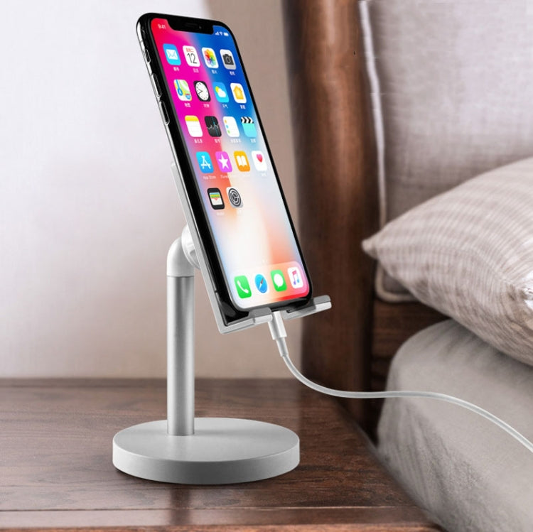 MT-100 Round Bottom Column Multi-Angle Adjustable Mobile Phone Tablet Holder(Champagne) - Desktop Holder by PMC TechLife | Online Shopping South Africa | PMC TechLife