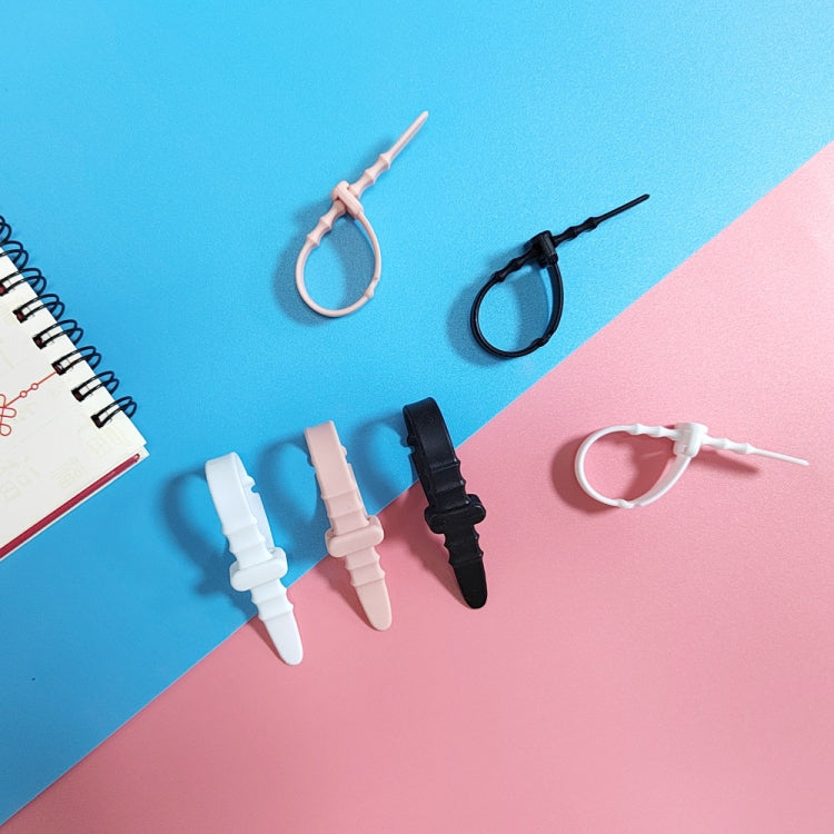 3 Sets 20pcs/Set Fishbone Silicone Cable Tie Cable Organizer Winder, Color: White - Cable Organizer by PMC TechLife | Online Shopping South Africa | PMC TechLife | Buy Now Pay Later Mobicred