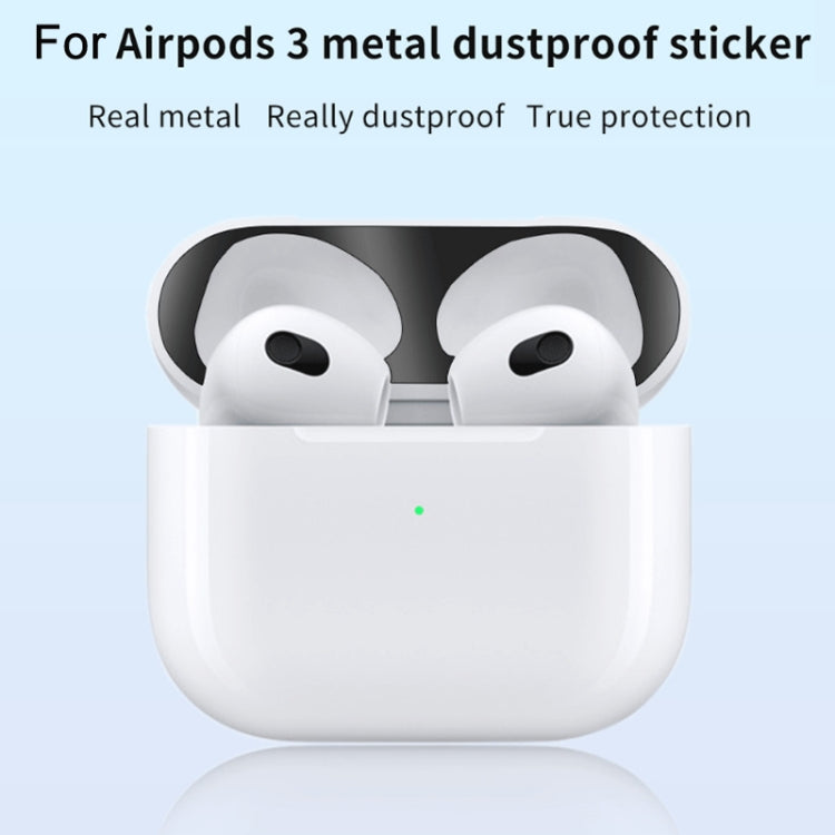 2 PCS Headphone Inner Cover Sticker Dustproof Protective Film For Airpods 3(Rose Gold) - Protective Sticker by PMC TechLife | Online Shopping South Africa | PMC TechLife