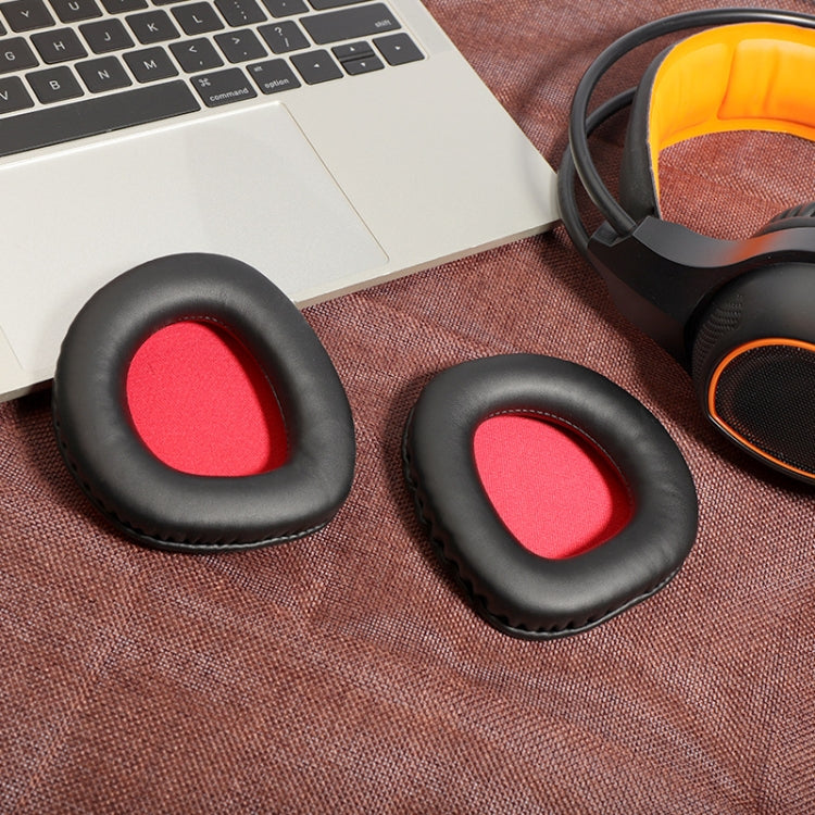 2 PCS Slow Rebound Sponge Headphone Cover Cushion For DAREU EH712/EH715(Black Orange Net) - Earmuff & Pad by PMC TechLife | Online Shopping South Africa | PMC TechLife