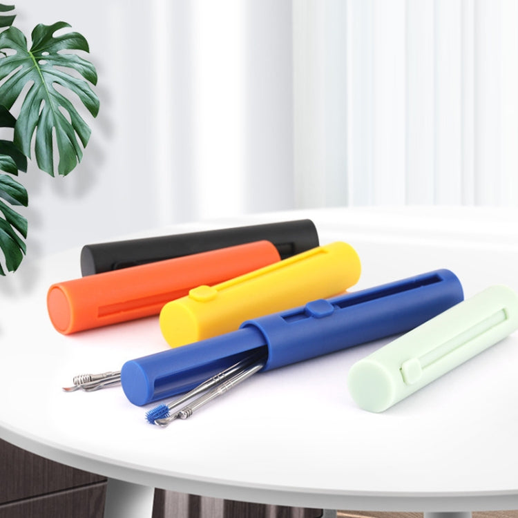 2 Packs Push-Pull Cylinder Storage Ear Scoop Set, Specification: 6 PCS/Set Blue - Ear Care Tools by PMC TechLife | Online Shopping South Africa | PMC TechLife | Buy Now Pay Later Mobicred
