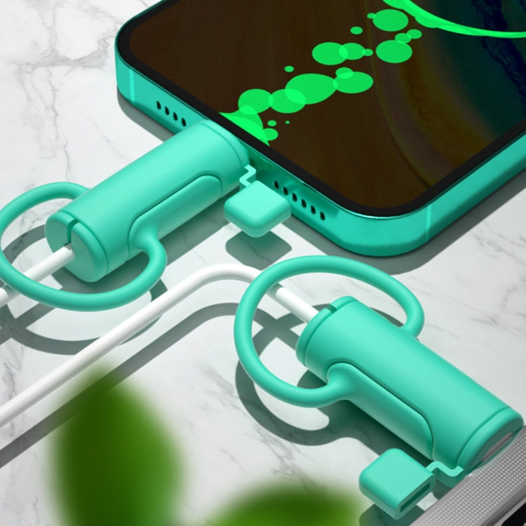 3 PCS Soft Washable Data Cable Silicone Case For Apple, Spec: 8 Pin (Mustard Green) - Cable Organizer by PMC TechLife | Online Shopping South Africa | PMC TechLife | Buy Now Pay Later Mobicred