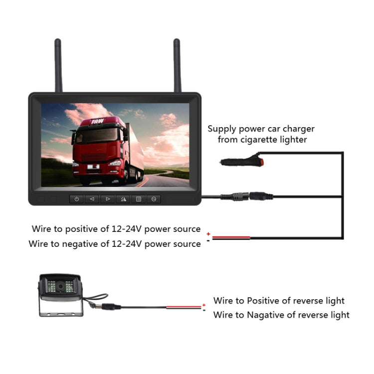 K0205 7 inch Digital Wireless Car Display Night Vision Reverse Camera Screen(Single Camera) - free shipping - PMC TechLife - Order now!
