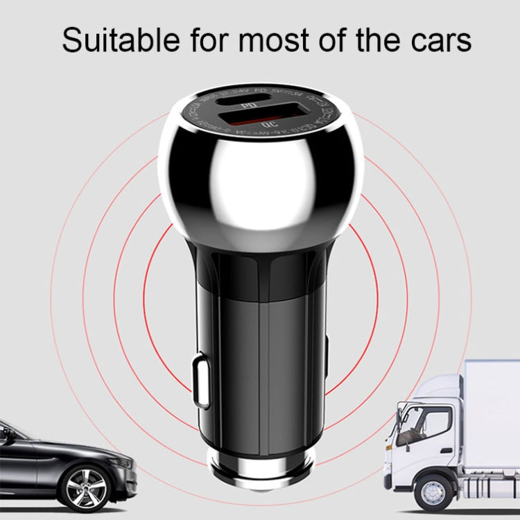 LDNIO C1 36W PD + QC 3.0 Car Fast Charger High Power Smart USB Car Charger with 8 Pin Cable - free shipping - PMC TechLife - Order now!