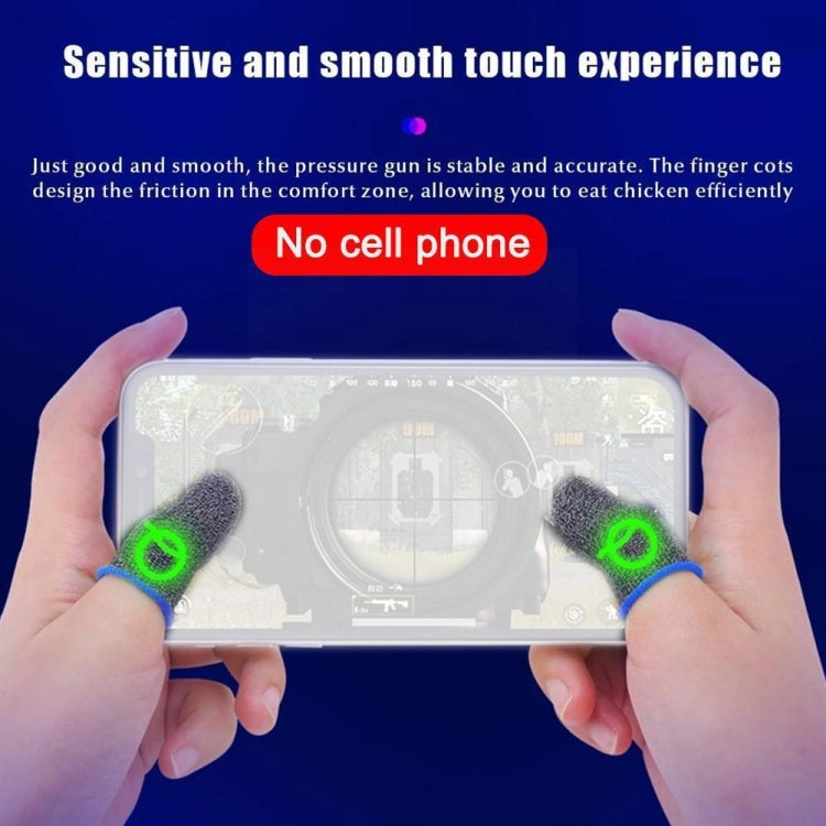 3 Pairs Gaming Finger Sleeve Breathable Luminous Fingertips,Color: Silver Fiber Yellow - Gaming Finger Sleeves by PMC TechLife | Online Shopping South Africa | PMC TechLife