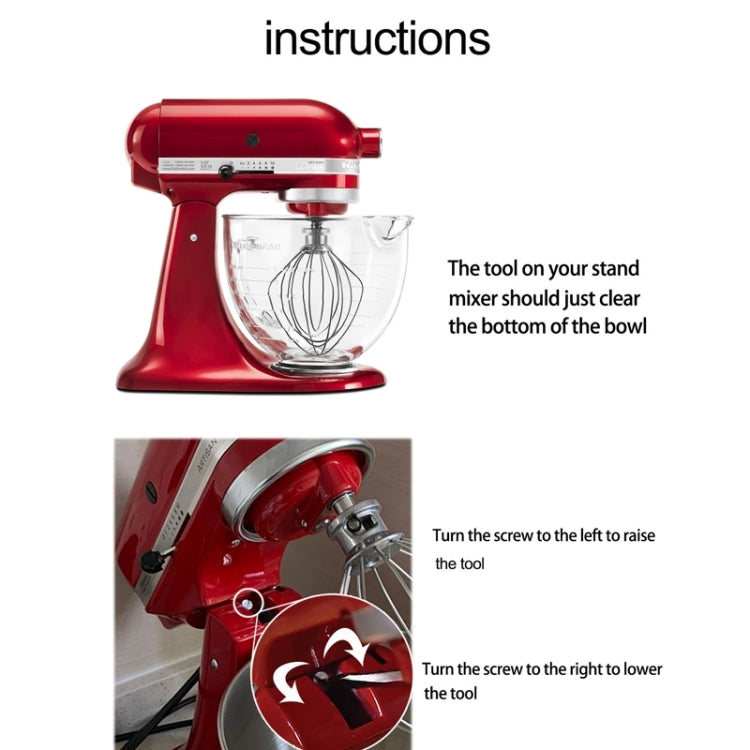 For KitchenAid Stand Mixer 5QT Whip Whisk Stainless Steel Accessories - Kitchen Machine Accessories by PMC TechLife | Online Shopping South Africa | PMC TechLife