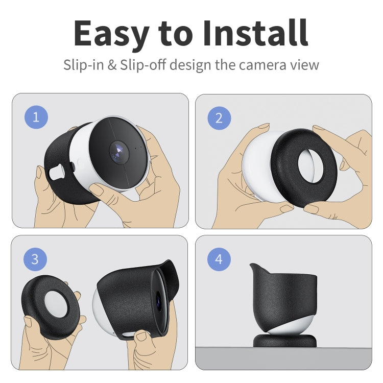 For Google Nest Camera Outdoor Silicone Water-Resistant Protective Cover(Black) - Camera Cases by PMC TechLife | Online Shopping South Africa | PMC TechLife