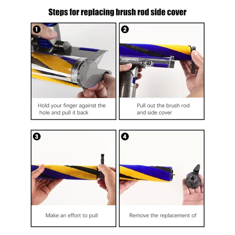 For Dyson V12 V15 Slim Vacuum Cleaner Direct Drive Brush Bar Soft Velvet Suction Head Brush(Red Blue) - free shipping - PMC TechLife - Order now!