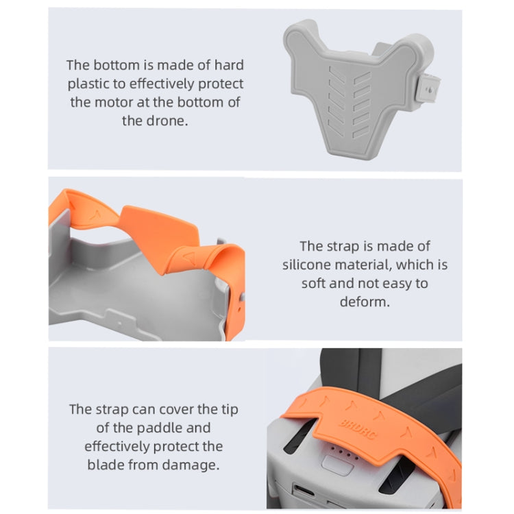 For DJI Mini 3/Mini 3 Pro BRDRC Propeller Stabilizer Holder Blade Fixer Mount Base(Orange) - Mount & Holder by BRDRC | Online Shopping South Africa | PMC TechLife | Buy Now Pay Later Mobicred
