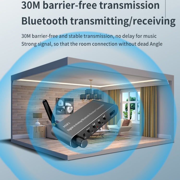 A05 Bluetooth 5.1 Optical Fiber Coaxial USB Receiver Transmitter With Remote Control - Audio Receiver Transmitter by PMC TechLife | Online Shopping South Africa | PMC TechLife