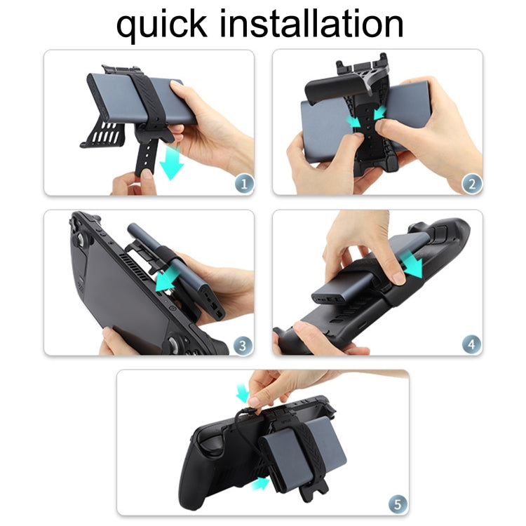 Hifylux ST-BF27 For Steam Deck Game Console Charging Treasure Base Mobile Power Desktop Bracket(Black) - Other Accessories by PMC TechLife | Online Shopping South Africa | PMC TechLife | Buy Now Pay Later Mobicred