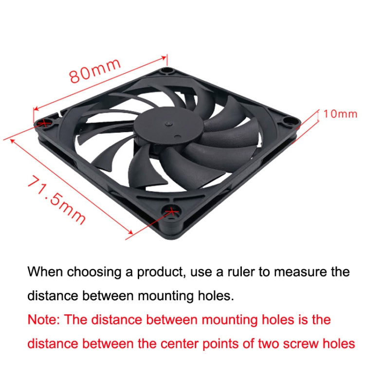 FANNER Ice Soul F8010 Ultra Thin 4pin PWM Intelligent Speed Adjustment Chassis Fan - Fan Cooling by PMC TechLife | Online Shopping South Africa | PMC TechLife