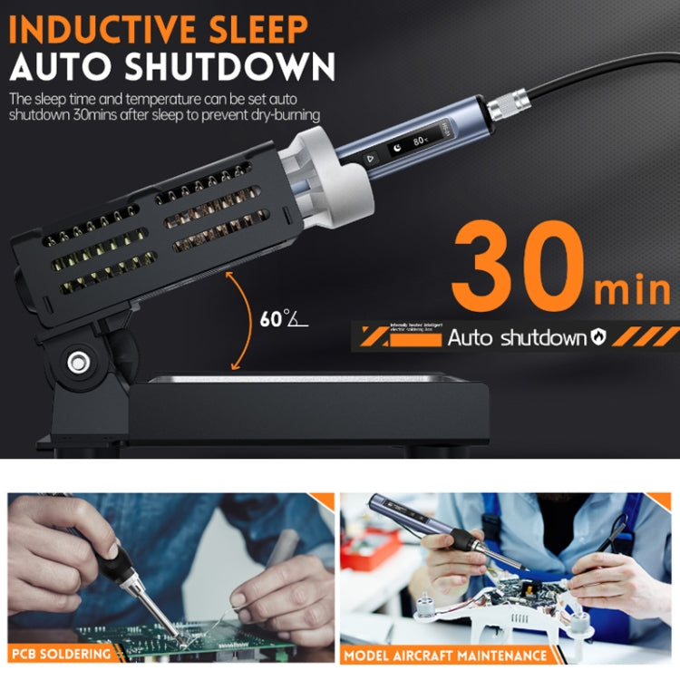 FNIRSI HS-01 Smart Soldering Iron Digital Display Portable Mini Soldering Station(Blue KR) - free shipping - PMC TechLife - Order now!