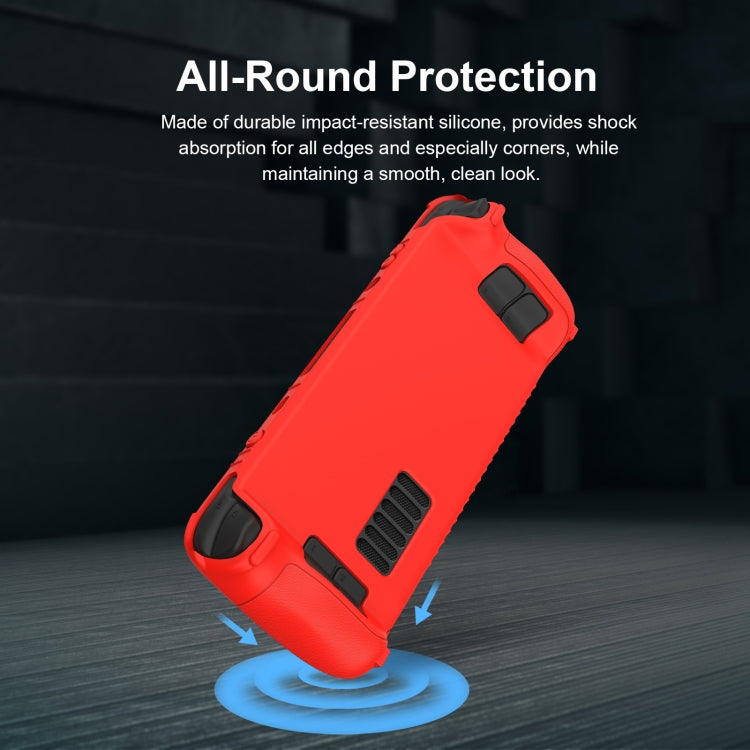 For Steam Deck Game Controller Soft Silicone Protective Cover Case With 4pcs Key Cap(Luminous Blue) - Accessories by PMC TechLife | Online Shopping South Africa | PMC TechLife