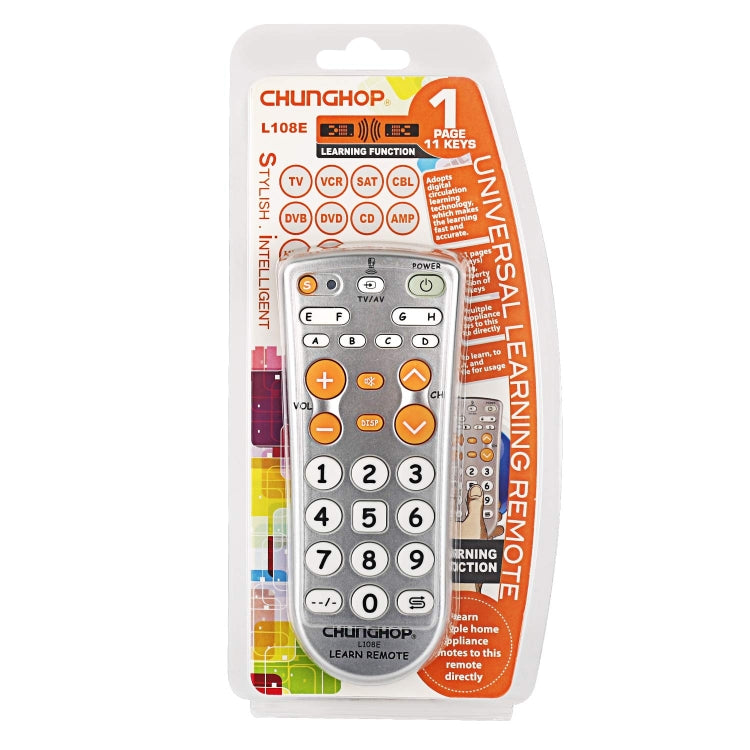 CHUNGHOP L108E Infrared Learning Universal TV Remote Control - TV by CHUNGHOP | Online Shopping South Africa | PMC TechLife | Buy Now Pay Later Mobicred