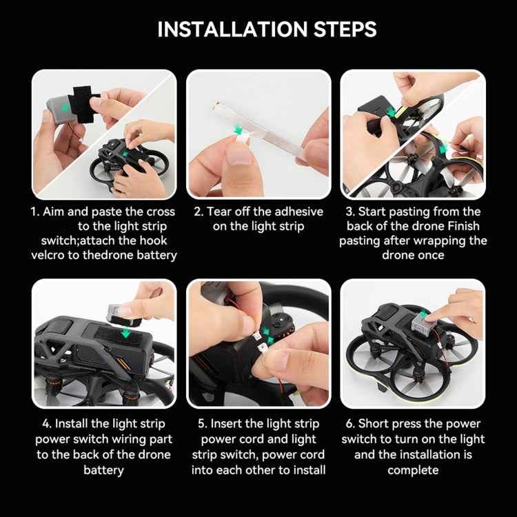 For DJI Avata RCSTQ Light-emitting Light Strip Night Flight Warning Light Strip(Blue) - Other by RCSTQ | Online Shopping South Africa | PMC TechLife | Buy Now Pay Later Mobicred