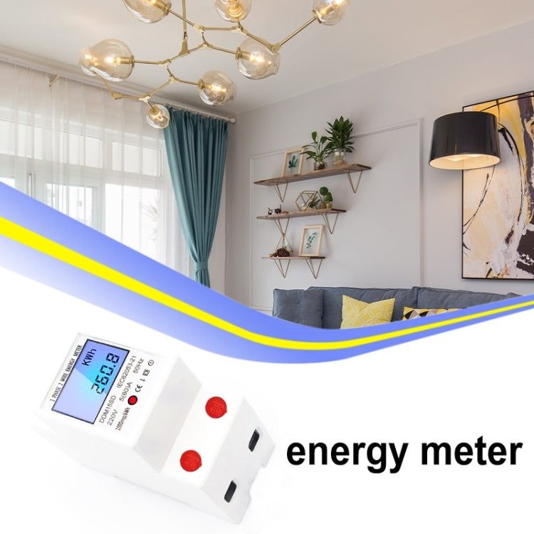 DDM15SD 15 (60) A Single-phase Multi-function Rail Meter with Backlight LCD Display - free shipping - PMC TechLife - Order now!